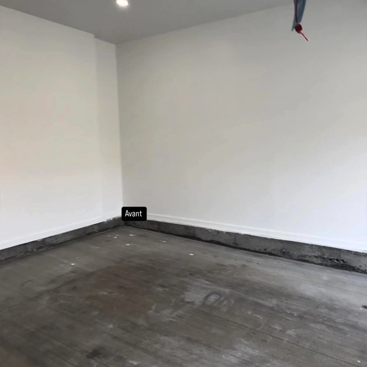 Before epoxy flooring in garage.
